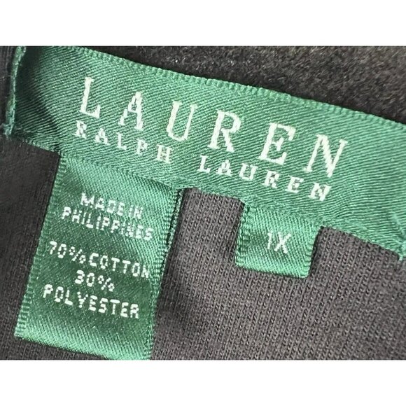 Lauren Ralph Lauren Jacket Womens 1X Brown Full Zip Velour Track Sweater Pockets - Picture 3 of 8